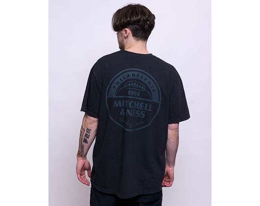 Triko Mitchell & Ness M&N HEAVYWEIGHT CIRCLE TEE Branded Black