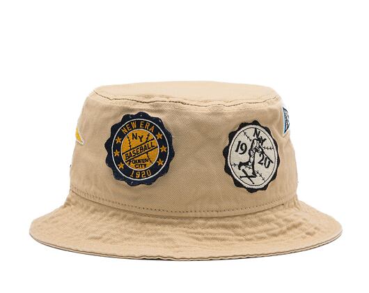 Klobouk New Era Heritage All Over Patch Bucket Oat Milk