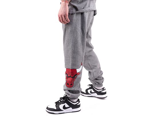 Tepláky Mitchell & Ness NBA M&N CITY COLLECTION FLEECE PANT BULLS Grey Heather