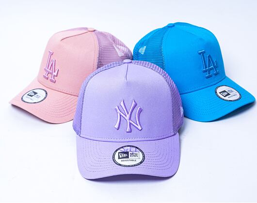Kšiltovka New Era 9FORTY A-Frame Trucker MLB Tonal Mesh New York Yankees Lavender