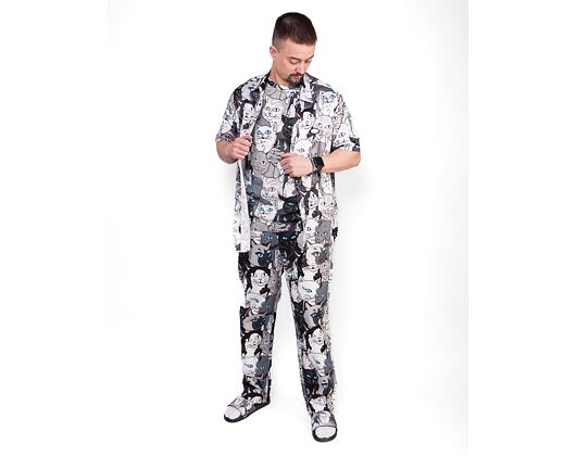 Kalhoty RIP N DIP Family Tree Wige leg Cotton Twill Pants Black