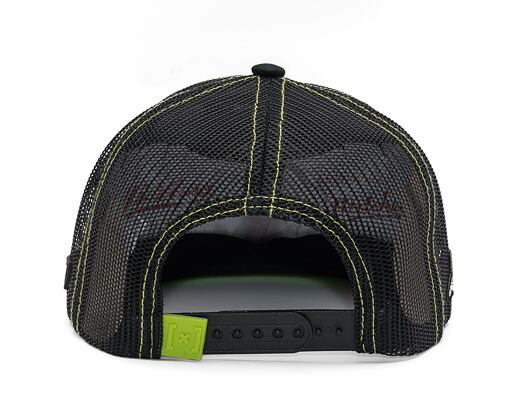 Kšiltovka Capslab Rick and Morty - Amazed Rick Flat Trucker Black / Lime