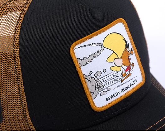 Kšiltovka Capslab Speedy Gonzales - Speedy Gonzales v.3 Trucker Black / Caramel