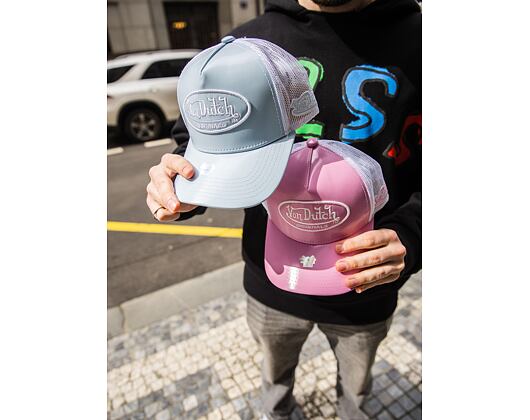 Kšiltovka Von Dutch Trucker Ody Imi Patent Pink/White