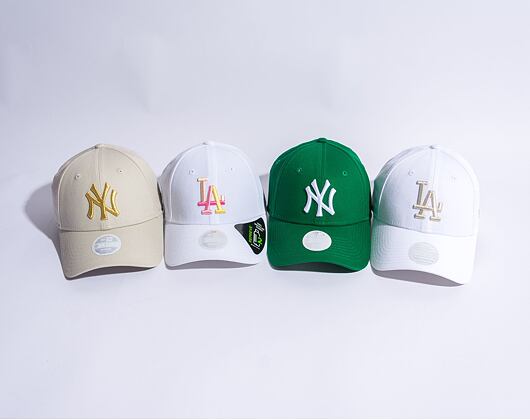 Dámská Kšiltovka New Era - MLB Metallic 9FORTY - NY Yankees - Stone / Gold