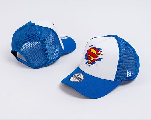 Dětská Kšiltovka New Era 9FORTY Kids A-Frame Trucker DC Superman White / Blue Azure