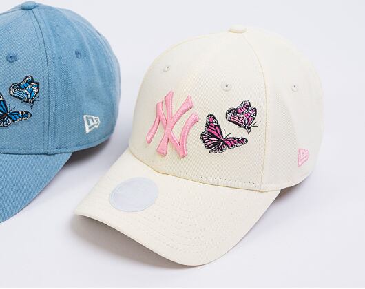 Dámská Kšiltovka New Era 9FORTY Womens MLB Butterfly New York Yankees Stone / White