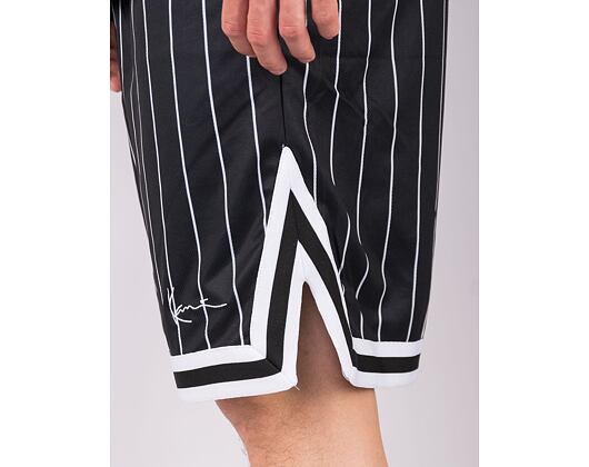 Kraťasy Karl Kani - Small Signature Pinstripe Mesh Shorts - Black/White