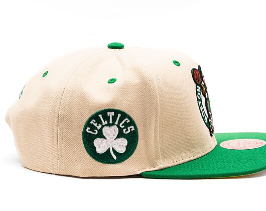 Kšiltovka Mitchell & Ness NBA Sail 2 Tone Snapback Boston Celtics Off White