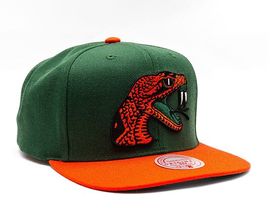 Kšiltovka Mitchell & Ness NCAA Team 2 Tone 2.0 Snapback Florida A&M University Green / Orange