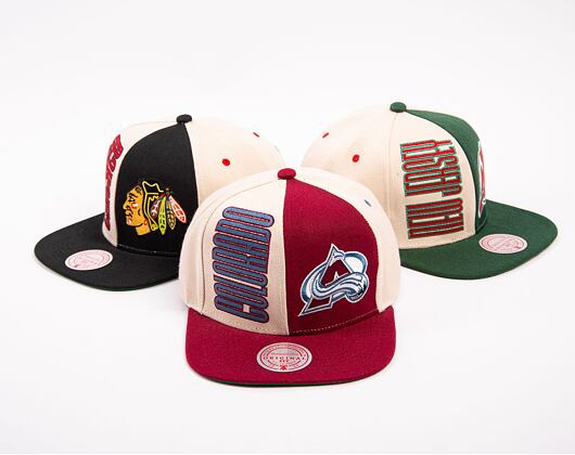 Kšiltovka Mitchell & Ness NHL Pop Panel Snapback Colorado Avalanche Off White