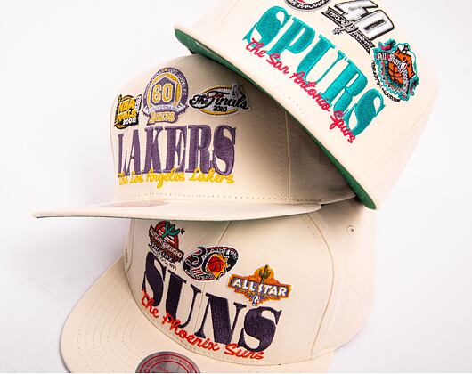 Kšiltovka Mitchell & Ness NBA Reframe Retro Snapback Hwc San Antonio Spurs Off White