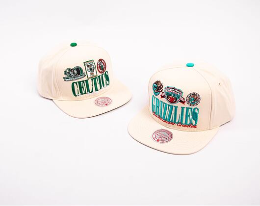 Kšiltovka Mitchell & Ness NBA Reframe Retro Snapback Hwc Boston Celtics Off White
