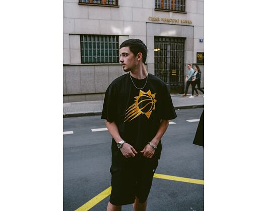 Triko New Era NBA Infill Logo Oversized Tee Phoenix Suns Black / New Orchid