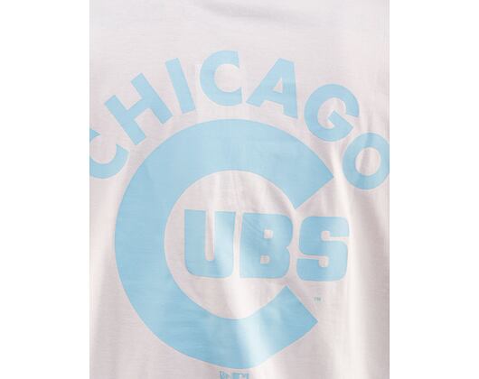 Triko New Era MLB Pastel Oversized Tee Chicago Cubs Off White / Pastel Blue