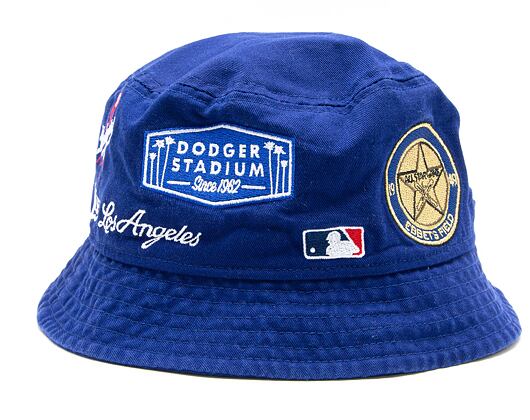 Klobouk New Era MLB Multi Patch Bucket Los Angeles Dodgers Dark Blue / White