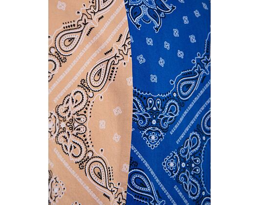Košile Karl Kani Chest Signature Paisley Block Resort Shirt blue/sand