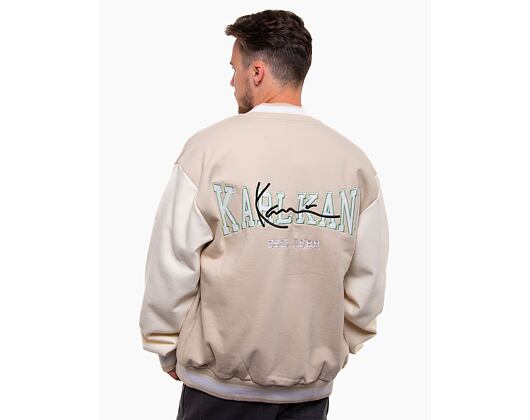 Bunda  Karl Kani Og Fleece College Jacket off white/white