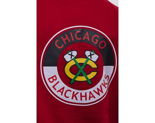 Mikina Mitchell & Ness NHL City Collection Fleece Hoody Blackhawks Scarlet