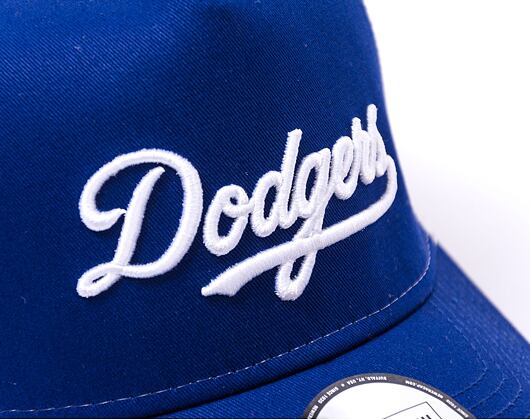 Kšiltovka New Era 9FORTY A-Frame Trucker MLB Team Script Los Angeles Dodgers Dark Royal / White