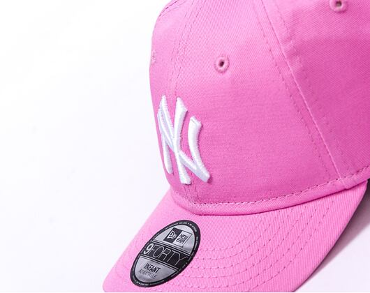 Dětská Kšiltovka New Era 9FORTY Kids MLB League Essential New York Yankees Wild Rose / White