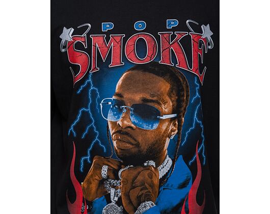 Triko Urban Classics Pop Smoke Faith Oversize Tee Black