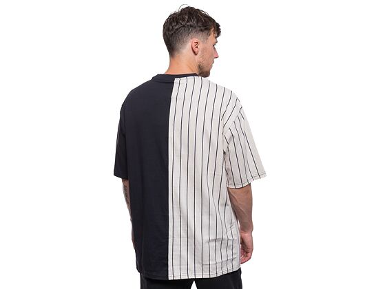 Triko New Era MLB Half striped Oversized Tee New York Yankees Navy / Off White