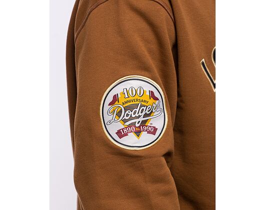 Mikina New Era MLB Large Logo Oversized Crewneck Los Angeles Dodgers Cooperstown Toasted Peanut / Na