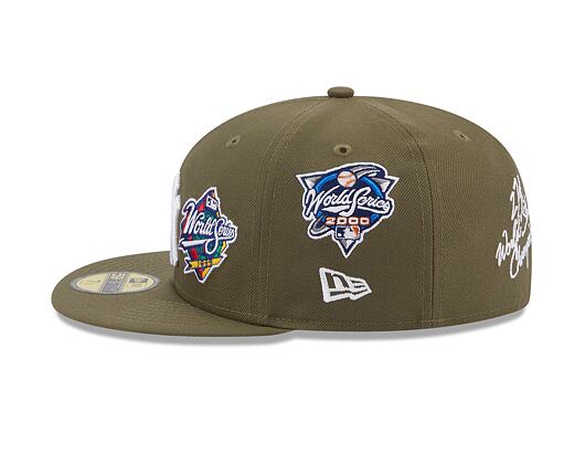 Kšiltovka New Era 59FIFTY MLB 5 Olive WS New York Yankees New Olive / White