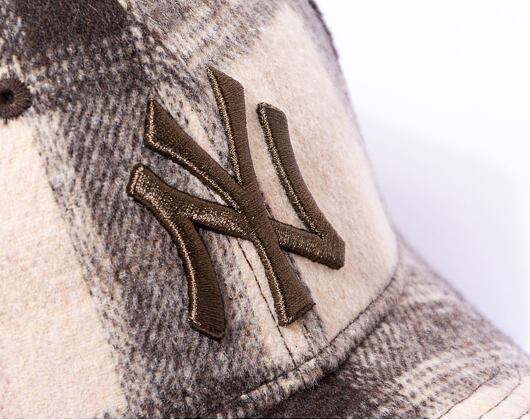 Dámská kšiltovka New Era 9FORTY Womens MLB Plaid New York Yankees Walnut / Stone