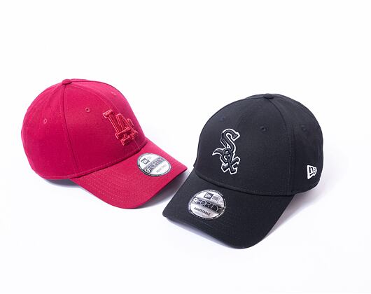 Kšiltovka New Era 9FORTY MLB Team Outline Los Angeles Dodgers Cardinal / Litmus Pink