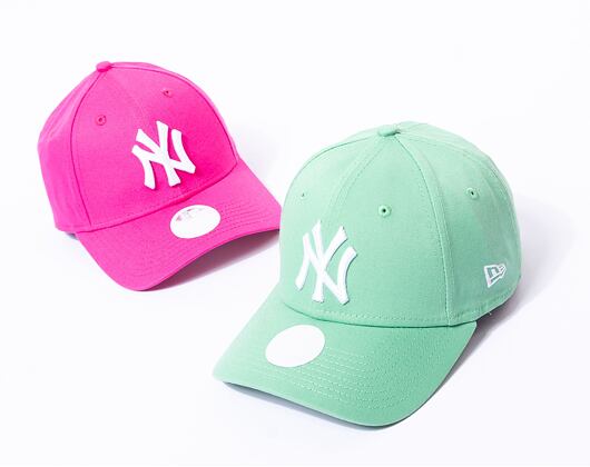 Dámská Kšiltovka New Era 9FORTY Womens MLB League Essential New York Yankees Tropical Green / White