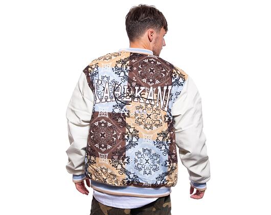 Bunda Karl Kani OG Block Paisley College Jacket light blue/multicolor