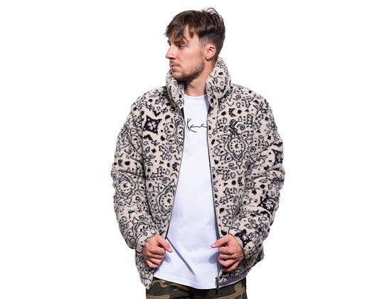 Bunda Karl Kani Og Paisley Teddy Puffer Jacket off white/black