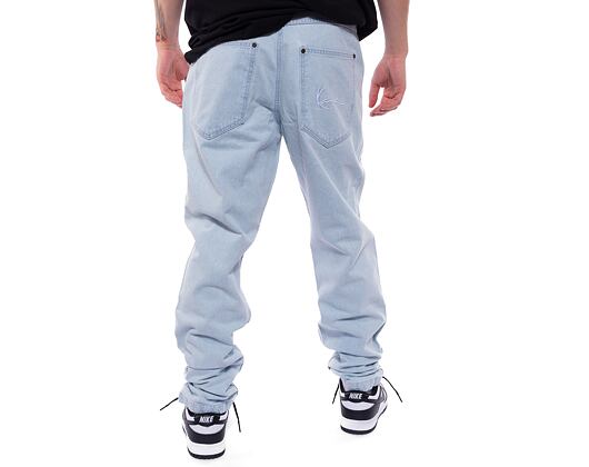Džíny Karl Kani Small Signature Baggy Five Pocket Denim bleached blue