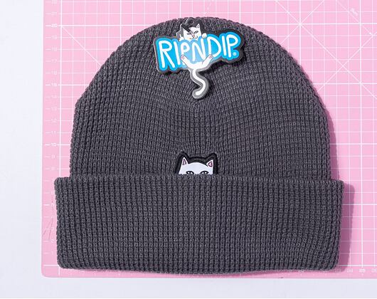 Kulich Rip N Dip Lord Nermal Waffle Knit Beanie Charcoal