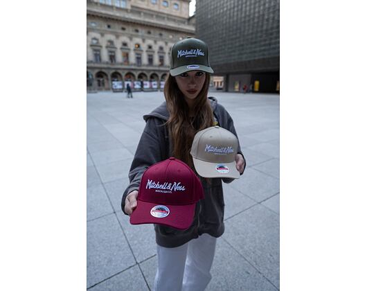 Kšiltovka Mitchell & Ness Branded Pinscript Classic Red BURGUNDY