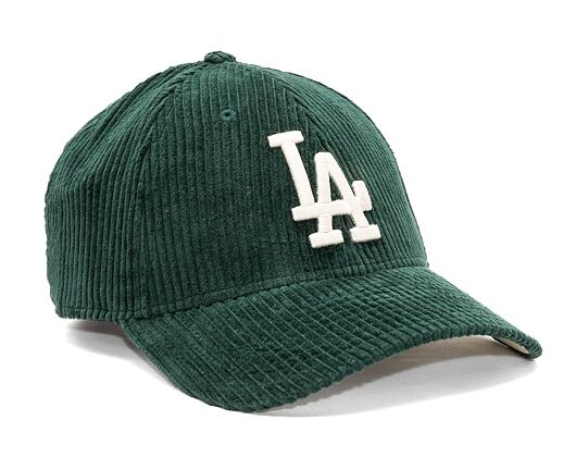 Kšiltovka New Era 9FORTY MLB Wide Cord Los Angeles Dodgers Dark Green / Stone