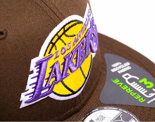 Kšiltovka New Era 9FIFTY NBA Repreve Los Angeles Lakers Walnut Brown / Purple