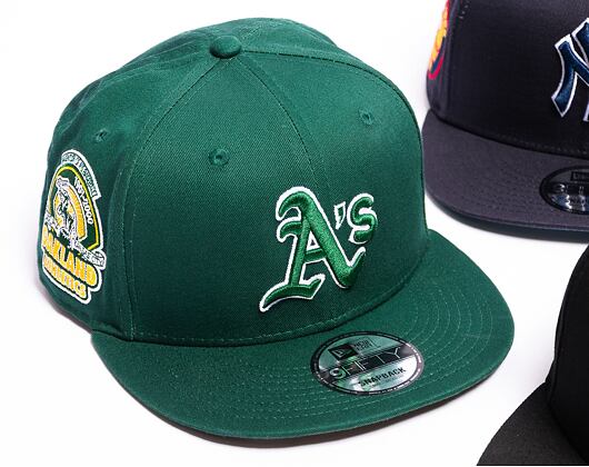 Kšiltovka New Era 9FIFTY MLB Side Patch Script Oakland Athletics Dark Green / Olive