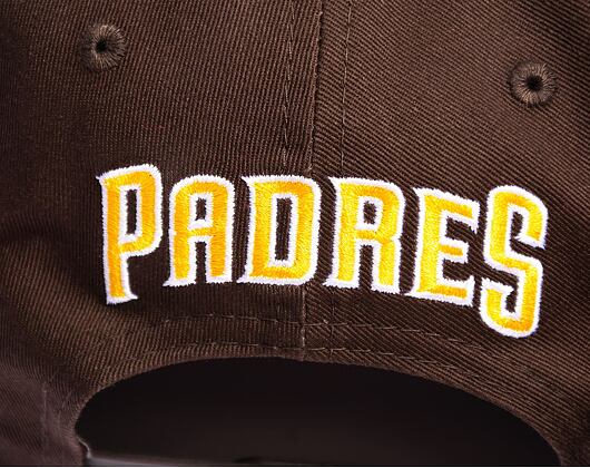 Kšiltovka New Era 9FIFTY MLB Side Patch Script San Diego Padres Dark Brown / Bronze