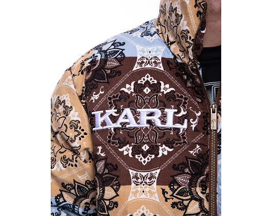 Bunda Karl Kani Retro Paisley Corduroy Puffer Jacket lt. blue/multicolor