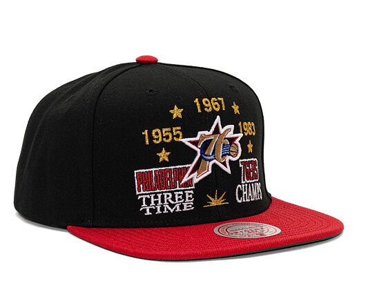 Kšiltovka Mitchell & Ness Nba Champ Is Here Snapback Hwc Philadelphia 76Ers Black