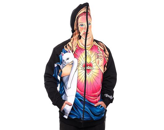 Mikina Rip N Dip Mother Mary Full Zip Hoodie (Black)