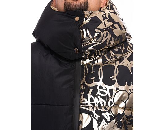 Zimní Bunda Sprayground Gold Graffiti Down Jacket (péřovka) Black / Gold