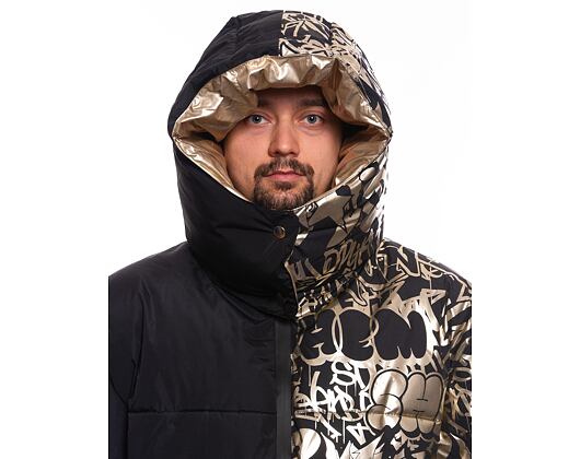 Zimní Bunda Sprayground Gold Graffiti Down Jacket (péřovka) Black / Gold