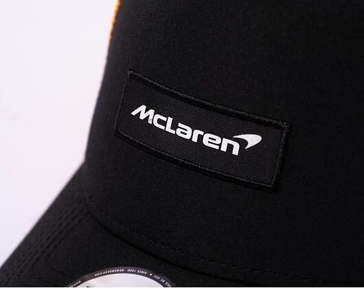 Kšiltovka New Era 9FORTY A-Frame Trucker Patch Front Trucker McLaren Black / Orange