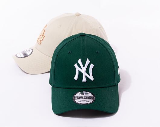 Kšiltovka New Era 9FORTY MLB Nos League Essential New York Yankees - Dark Green / White