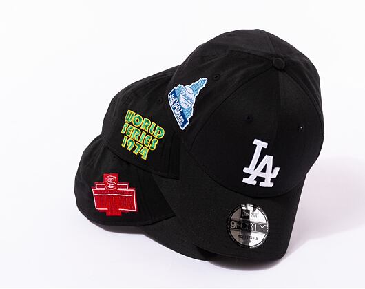 Kšiltovka New Era 9FORTY MLB Patch Los Angeles Dodgers Cooperstown Black / Kelly Green