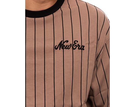 Triko New Era Pinstripe Oversized Tee Ash Brown / Black